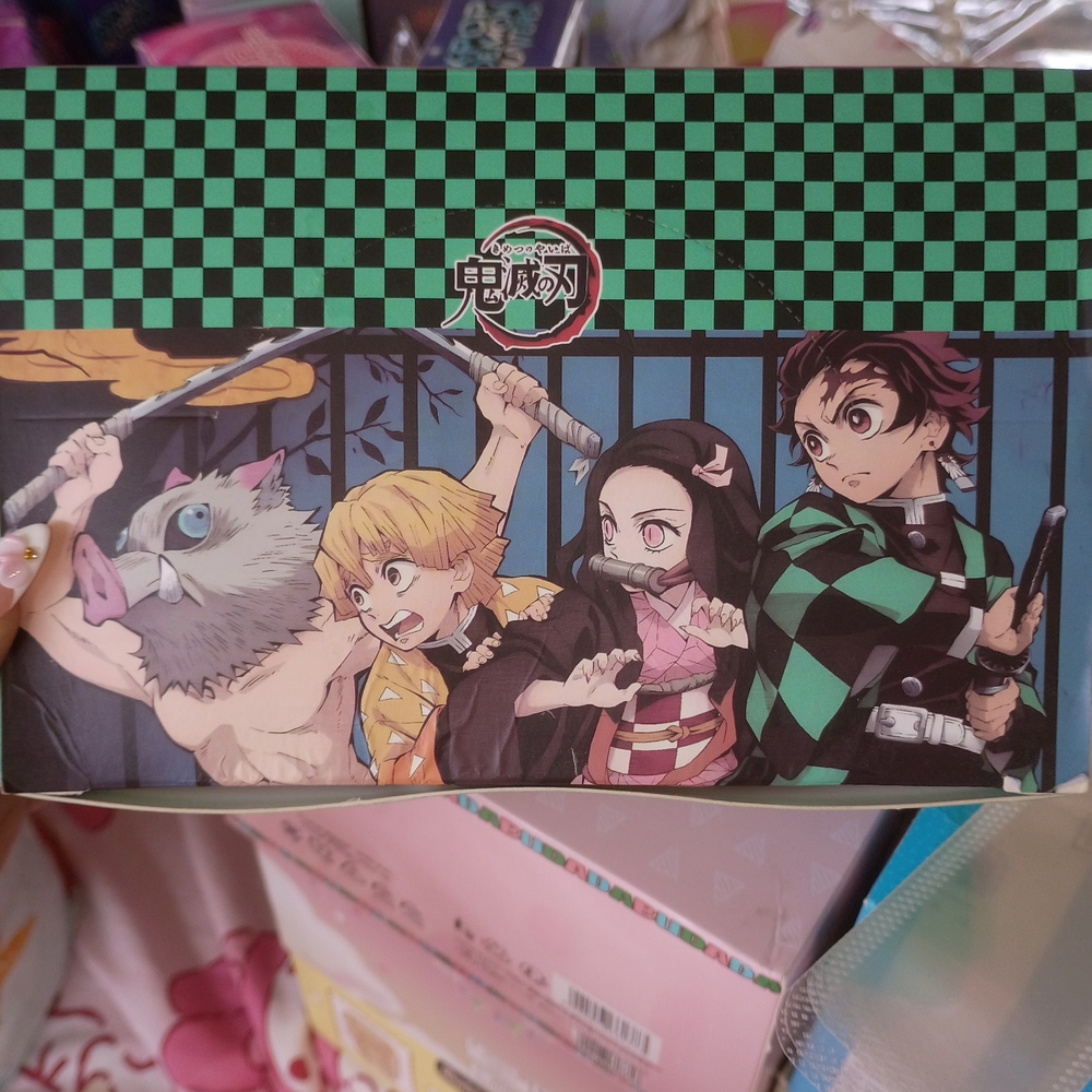 Demon Slayer Patterned Green Party Favor Box - Anime Design